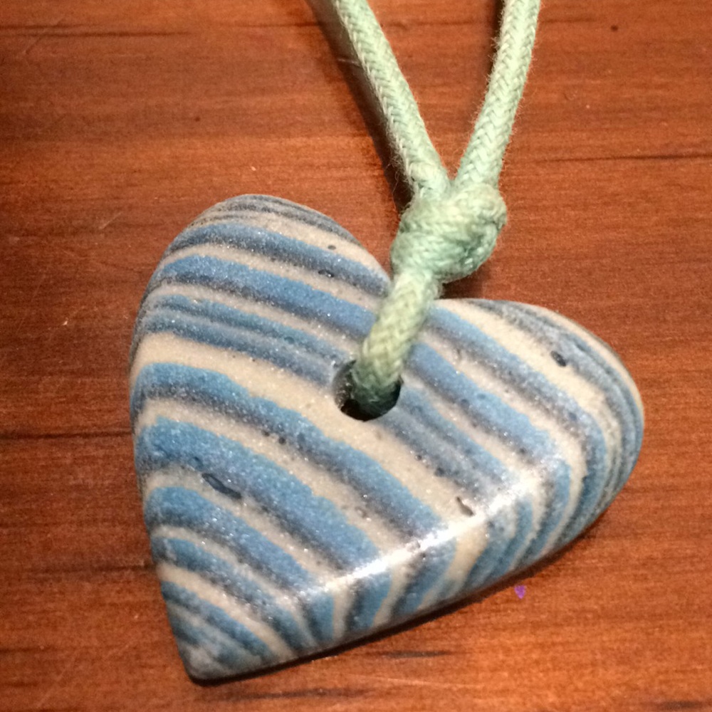 Unique Blue Heart Necklace